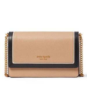 NWT Kate Spade Morgan Colorblocked Flap Chain Wallet